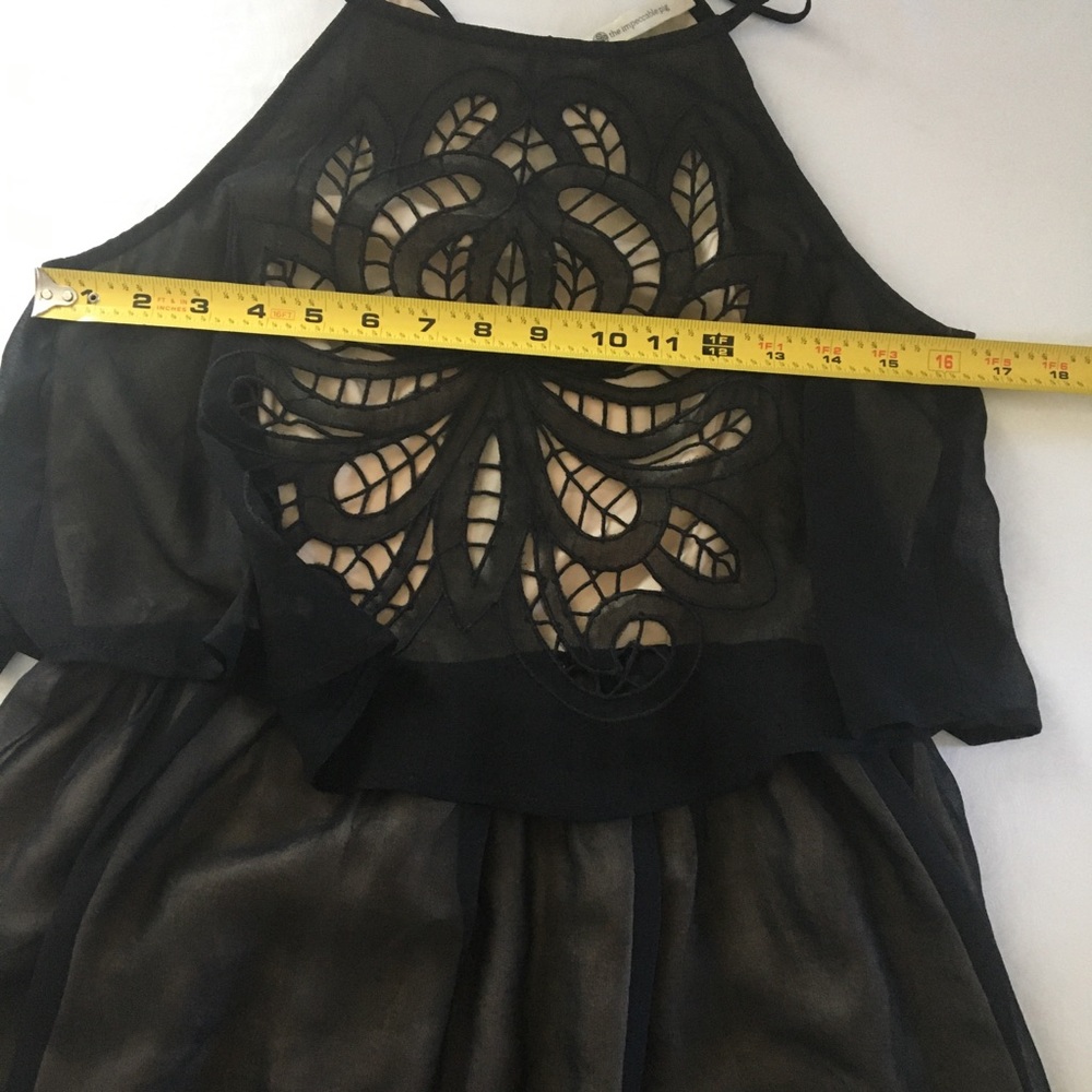 The Impecable Pig | Black Chiffon Dress, Medium - Picture 14 of 16